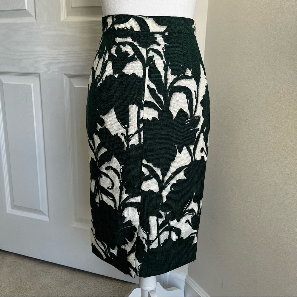 RARE Vintage Prada SS01 Floral Print Mini Short Pencil Skirt Green White 38 2 - Picture 9 of 14